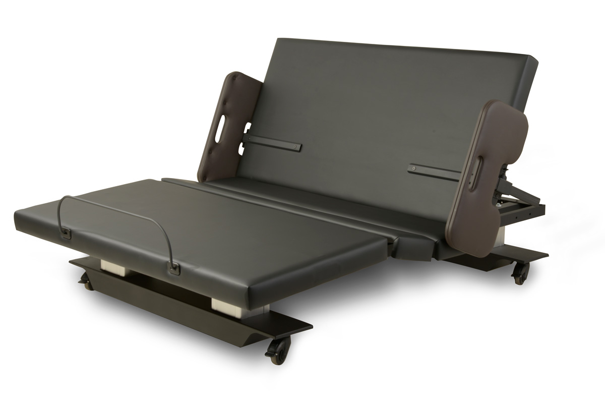 Assured Comfort Hi Low Adjustable Bed - Mobile Series - Mission Style - Up position - Assist Rail Adaptive